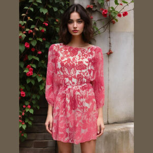 Women's LDT Dress, Size 4, Pink Floral